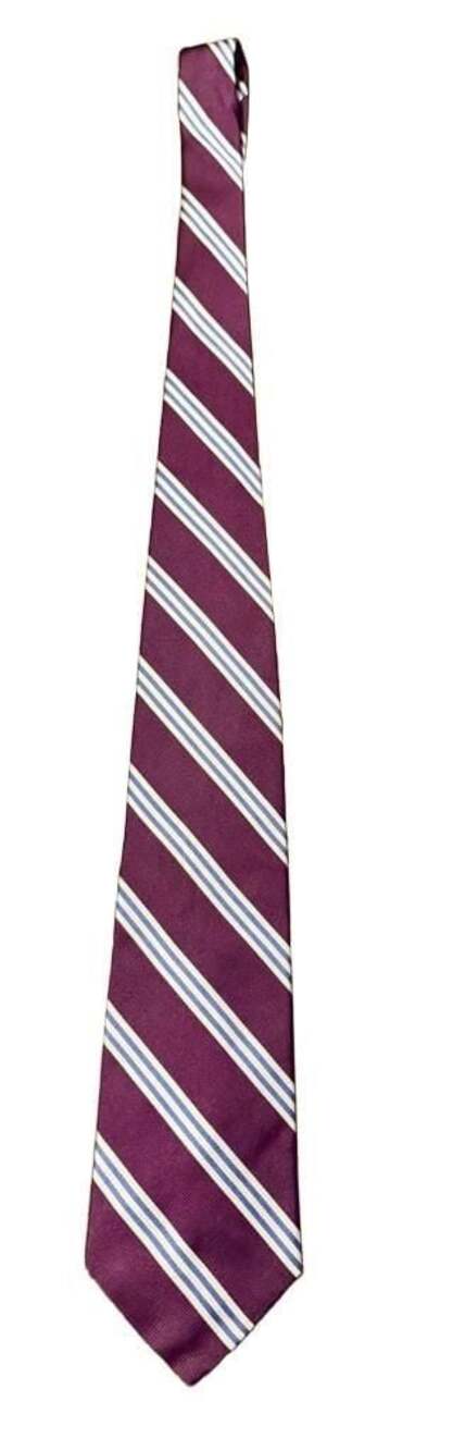 Brooks Brothers Pure Silk Tie with Diagonal Blue and White Stripes